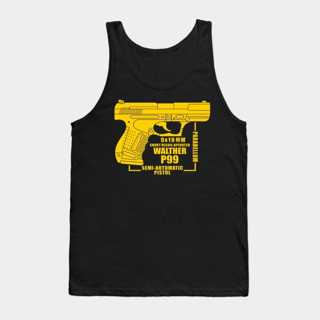 Walther p99 Tank Top by Aim For The Face